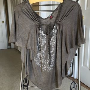 Flowy short sleeve butterfly top, XS